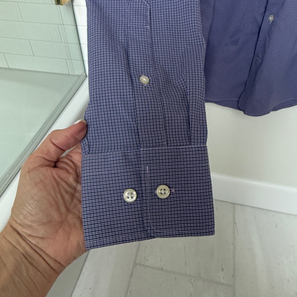 Peter Millar Men's Button-Down Shirt in Purple - Picture 5 of 12
